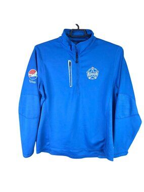 Mens Ogio Endurance Blue 1/4 Zip Pullover Pepsi Tulsa Oklahoma Logo Size XL